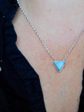 Load image into Gallery viewer, Turquoise Triangle Sterling Silver Necklace
