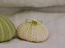 Load image into Gallery viewer, Yellow Sea Glass Sterling Silver Ring
