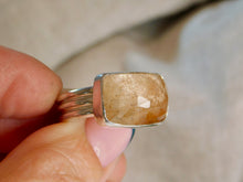 Load image into Gallery viewer, Rectangle Rutile Sterling Silver Ring

