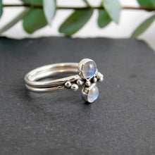 Load image into Gallery viewer, Labradorite and Moonstone Sea Foam Sterling Silver Ring
