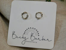 Load image into Gallery viewer, Molten Seafoam Sterling Silver Studs
