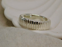 Load image into Gallery viewer, Chunky Striped Sterling Silver Ring
