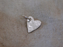 Load image into Gallery viewer, Hammered Heart Sterling Silver Charm
