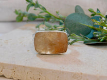 Load image into Gallery viewer, Rectangle Rutile Sterling Silver Ring
