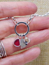 Load image into Gallery viewer, Red Sea Glass Sterling Silver Charm
