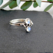 Load image into Gallery viewer, Labradorite and Moonstone Sea Foam Sterling Silver Ring
