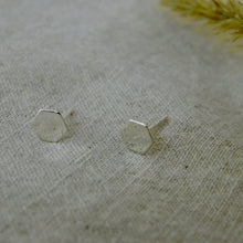 Load image into Gallery viewer, Hexagon Sterling Silver Studs
