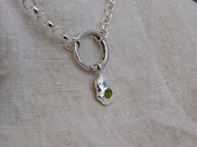 Load image into Gallery viewer, Peridot Pebble Sterling Silver Charm
