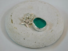 Load image into Gallery viewer, Made To Order Sea Glass And Sterling Silver Star Personalised Pendant
