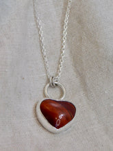 Load image into Gallery viewer, Large Red Jasper Heart Sterling Silver Pendant
