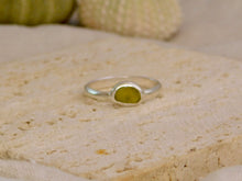 Load image into Gallery viewer, Yellow Sea Glass Sterling Silver Ring
