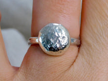 Load image into Gallery viewer, Large hammered pebbled stacking ring
