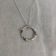 Load image into Gallery viewer, Molten North Star Hoop Sterling Silver Pendant
