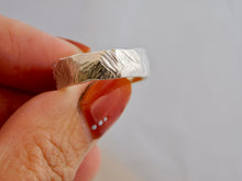 Load image into Gallery viewer, Geometric Carved Sterling Silver Ring
