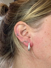 Load image into Gallery viewer, Snake Wire Sterling Silver Hoop Studs
