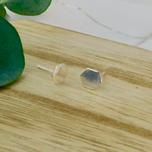 Load image into Gallery viewer, Hexagon Sterling Silver Studs
