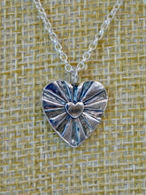 Load image into Gallery viewer, Chunky Heart Burst Sterling Silver Pendant
