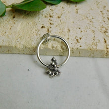 Load image into Gallery viewer, Christmas Tree Hoop Sterling Silver Pendant
