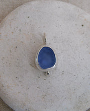 Load image into Gallery viewer, Cornflower Blue Sea Glass Sterling Silver Charm
