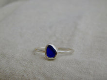 Load image into Gallery viewer, Ready To Wear Blue Sea Glass Stacking Ring
