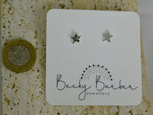 Load image into Gallery viewer, Large Star Sterling Silver Studs
