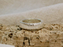 Load image into Gallery viewer, Chunky Striped Sterling Silver Ring
