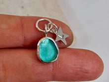 Load image into Gallery viewer, Made To Order Sea Glass And Sterling Silver Star Personalised Pendant
