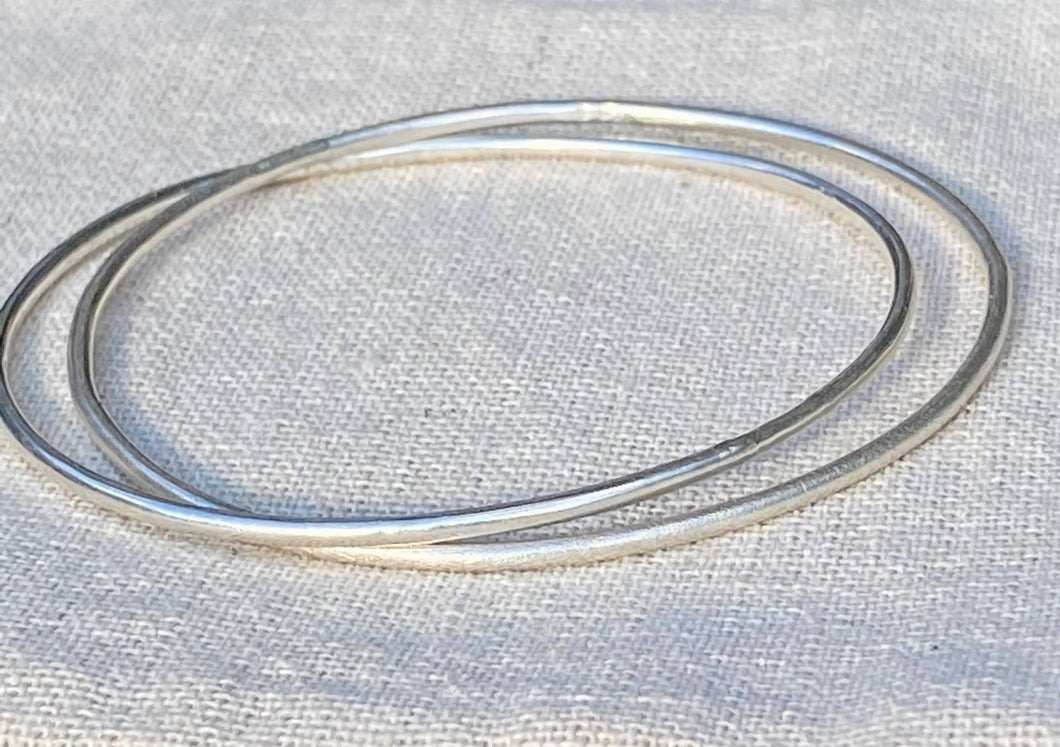 Made to Order Sterling Silver Bangle Duo