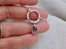 Load image into Gallery viewer, Watermelon Tourmaline Sterling Silver Charm
