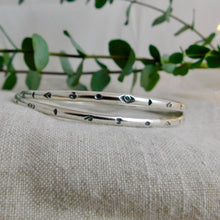 Load image into Gallery viewer, Made To Order Aztec Stamped Sterling Silver Bangle
