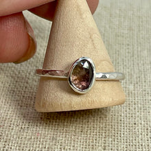 Load image into Gallery viewer, Made to Order Watermelon Tourmaline Sterling Silver Stacking Ring
