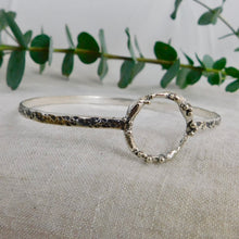 Load image into Gallery viewer, Chunky Molton Sea Foam Sterling Silver Bangle
