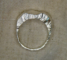 Load image into Gallery viewer, Geometric Carved Signet Style Sterling Silver Ring
