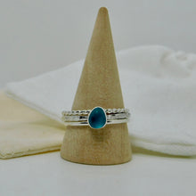 Load image into Gallery viewer, Made to Order Sea Glass Sterling Silver Stacking Ring
