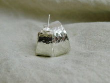 Load image into Gallery viewer, Hammered Sterling Silver Open Hoop Studs
