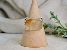 Load image into Gallery viewer, Rectangle Rutile Sterling Silver Ring
