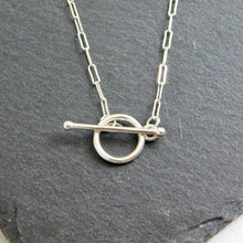 Load image into Gallery viewer, T bar Sterling Silver Necklace
