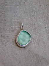 Load image into Gallery viewer, Aqua Sea Glass Sterling Silver Charm

