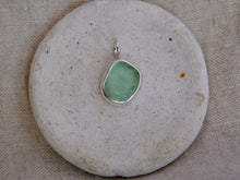 Load image into Gallery viewer, Aqua Sea Glass Sterling Silver Charm
