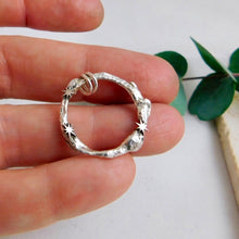 Load image into Gallery viewer, Molten North Star Hoop Sterling Silver Pendant
