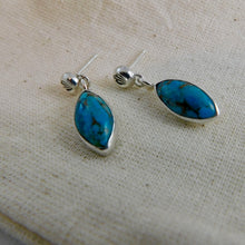 Load image into Gallery viewer, Turquoise Boho Sterling Silver Stud Dangles
