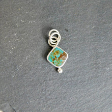 Load image into Gallery viewer, Square Turquoise Sterling Silver Pendant
