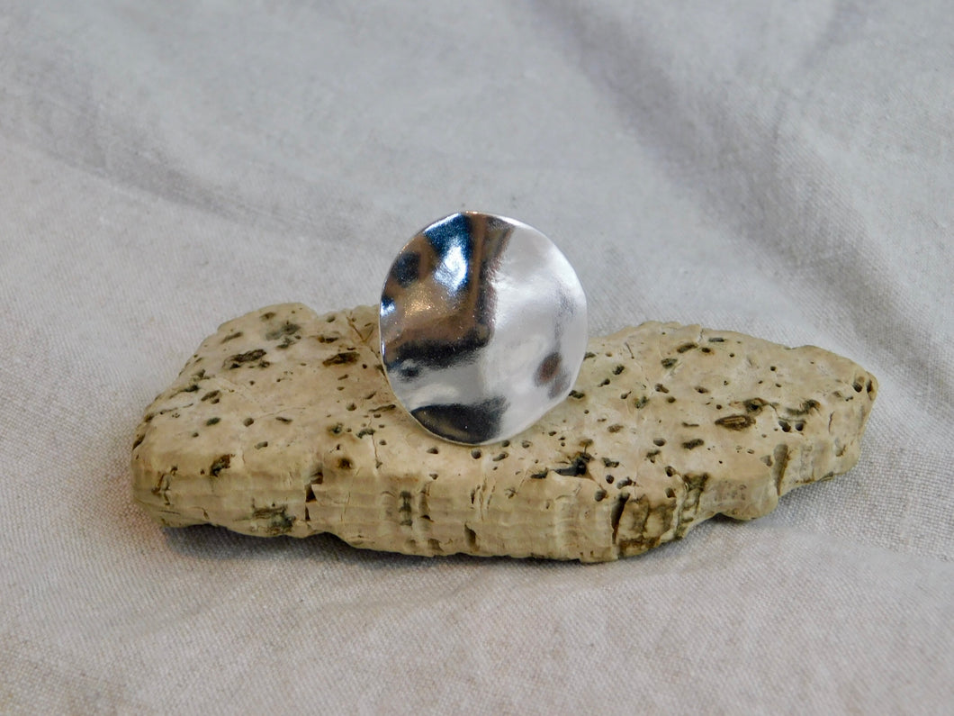Made to Order Organic Disc Sterling Silver Ring