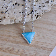 Load image into Gallery viewer, Turquoise Triangle Sterling Silver Necklace
