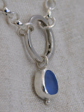 Load image into Gallery viewer, Cornflower Blue Sea Glass Sterling Silver Charm

