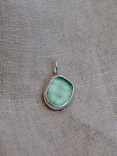 Load image into Gallery viewer, Aqua Sea Glass Sterling Silver Charm
