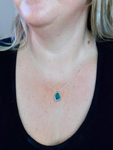 Load image into Gallery viewer, Teal Sea Glass Sterling Silver Pendant
