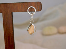 Load image into Gallery viewer, Rare Peach Sea Glass Sterling Silver Stud Dangles
