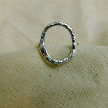 Load image into Gallery viewer, Molten Hoop Sterling Silver Ring
