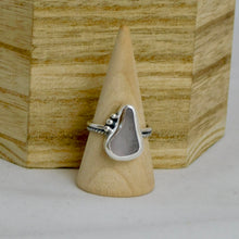 Load image into Gallery viewer, Super Rare Lilac Sea Glass Sterling Silver Ring
